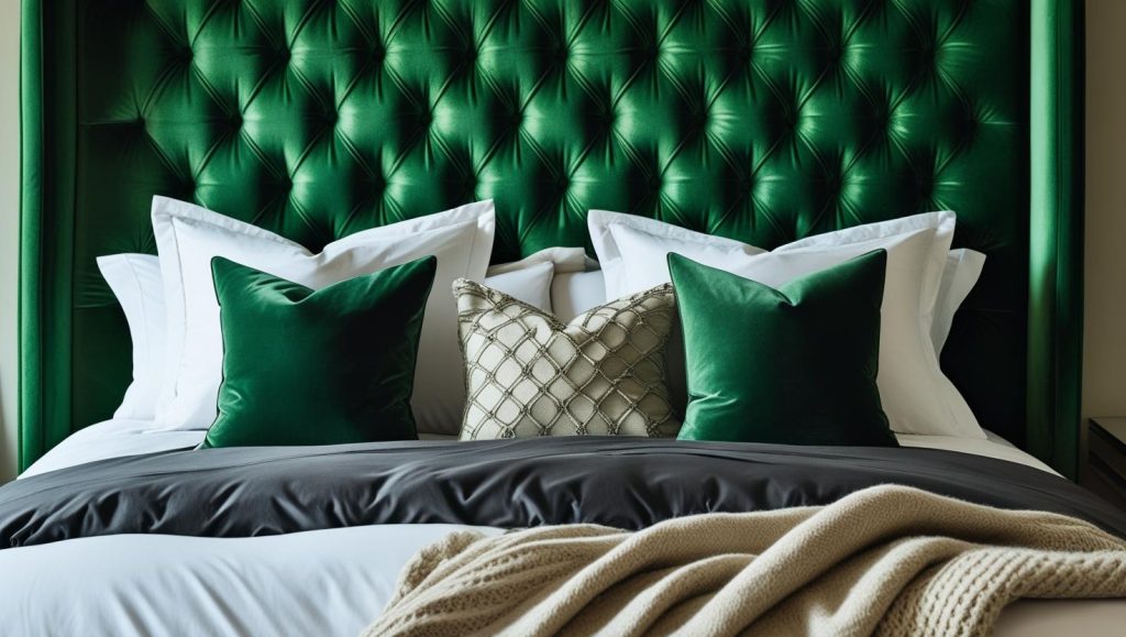 Statement Headboards & Layered Bedding